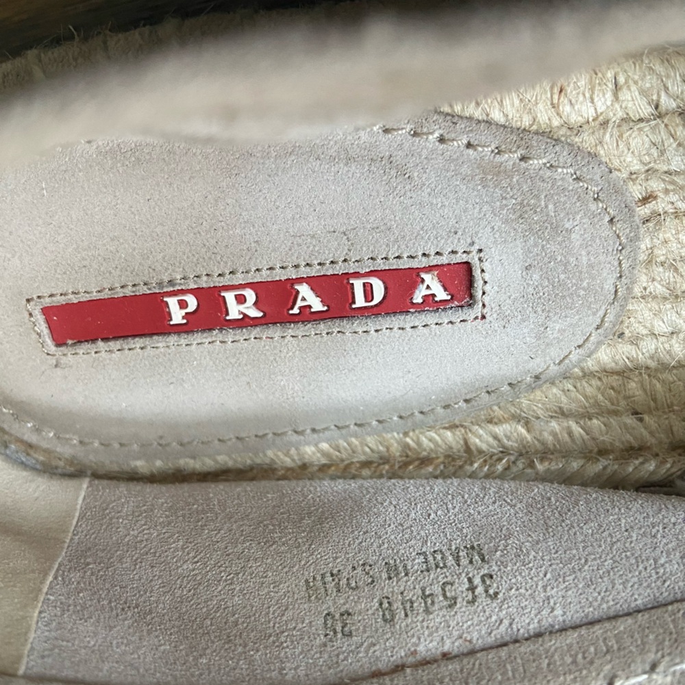 Authentic Prada suede platform espadrilles size 36 - Picture 9 of 13